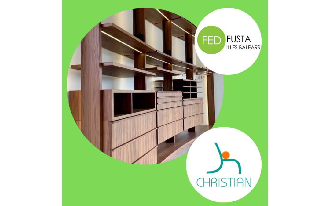 Vestidor a medida sobre paredes curvas de Muebles Christian